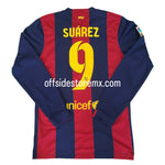 Jersey Barcelona 2015/16 Local Manga Larga Suárez #9