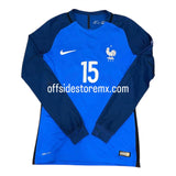 Jersey Francia 2016/18 Local V. Jugador Manga Larga Rabiot #15 con detalle