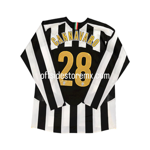 Jersey Juventus 2005/06 Local V. Jugador Manga Larga Cannavaro #28