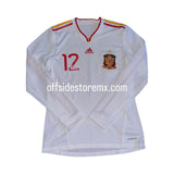 Jersey España 2011 Visita Ver. Jugador Manga Larga #12 detalle